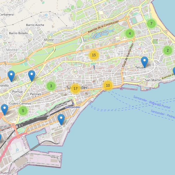 Mapa de aparcamientos-bicicletas en Santander Thumbnail