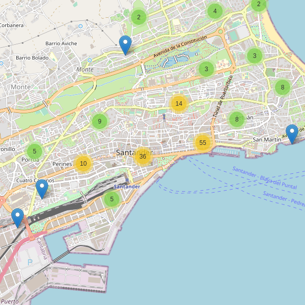 Mapa de bares en Santander Thumbnail