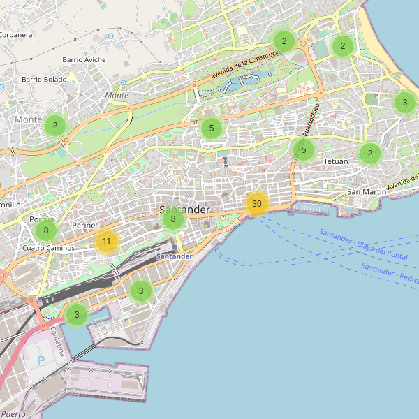 Mapa de cajeros-automaticos en Santander Thumbnail