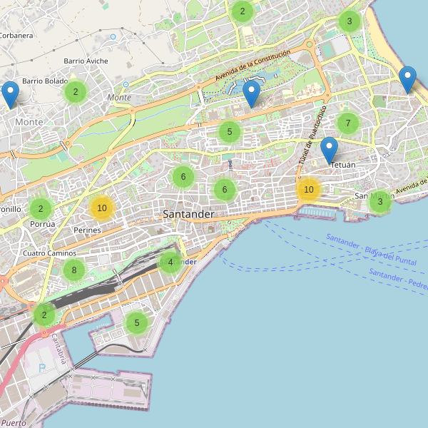 Mapa de escuelas en Santander Thumbnail
