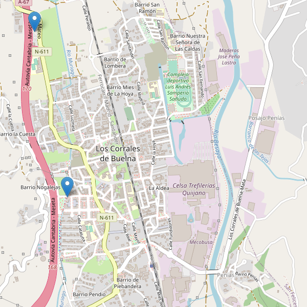 Thumbnail Mapa de hoteles en Los Corrales de Buelna