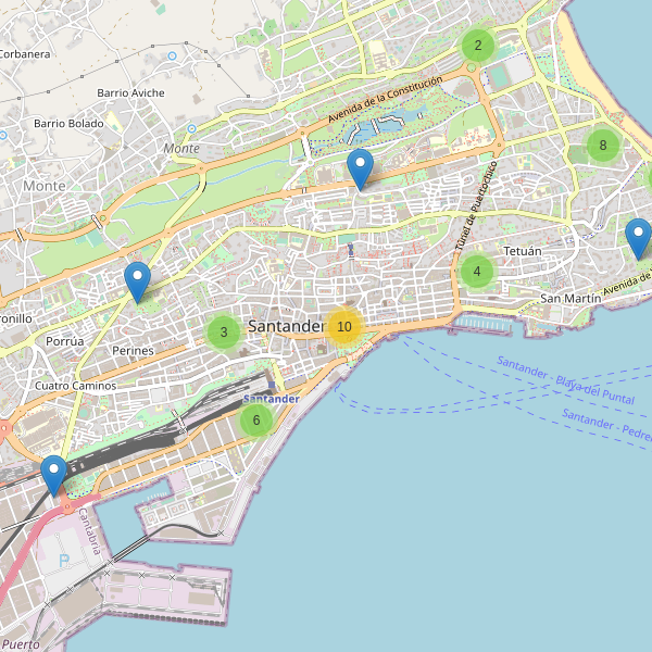 Thumbnail Mapa de hoteles en Santander