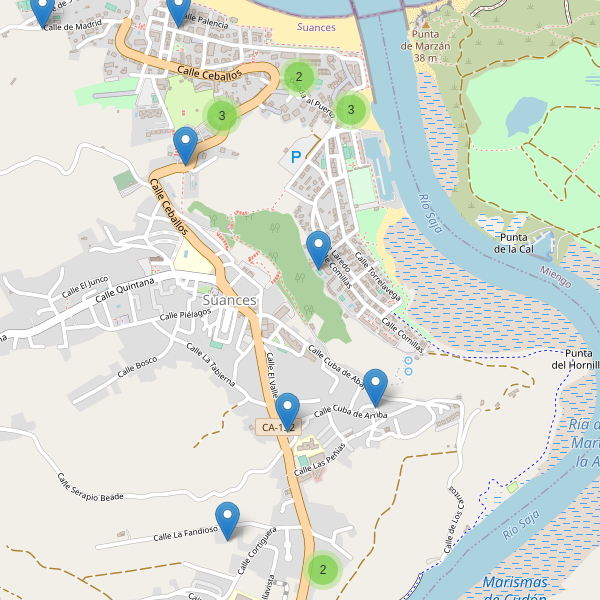 Thumbnail Mapa de hoteles en Suances