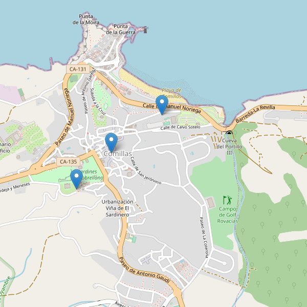 Mapa de iglesias en Comillas Thumbnail