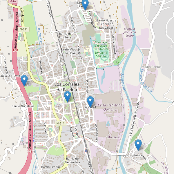 Mapa de iglesias en Los Corrales de Buelna Thumbnail