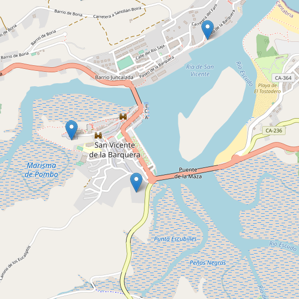 Mapa de iglesias en San Vicente de la Barquera Thumbnail