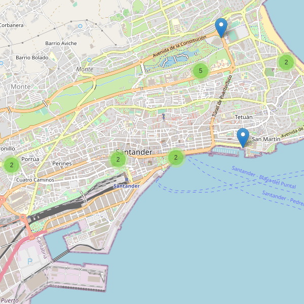Mapa de monumentos en Santander Thumbnail