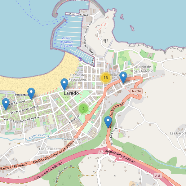 Thumbnail Mapa de restaurantes en Laredo