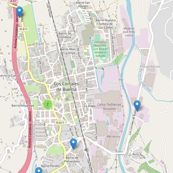 Thumbnail Mapa de restaurantes en Los Corrales de Buelna