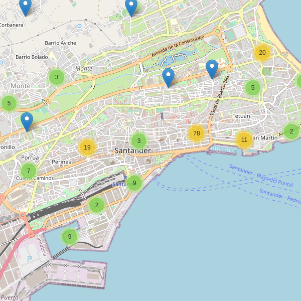 Thumbnail Mapa de restaurantes en Santander