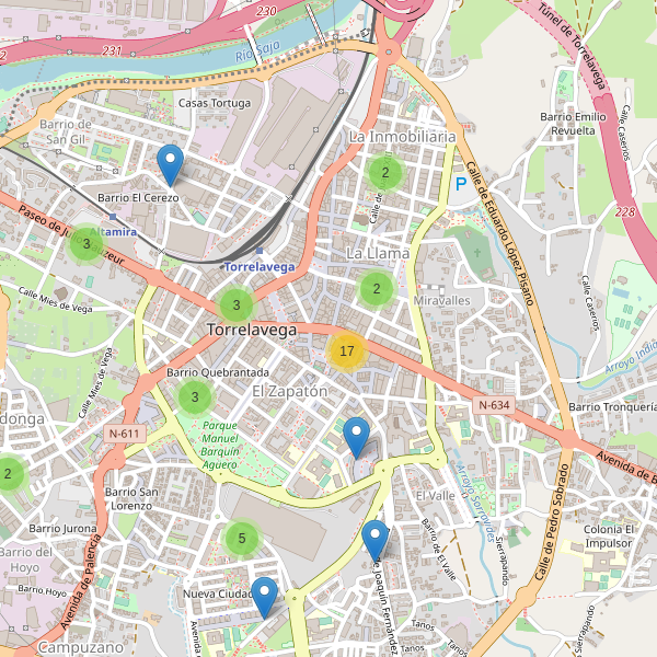 Thumbnail Mapa de restaurantes en Torrelavega
