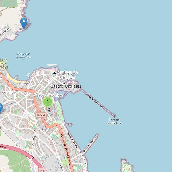 Mapa de sitios-arqueologicos en Castro-Urdiales Thumbnail