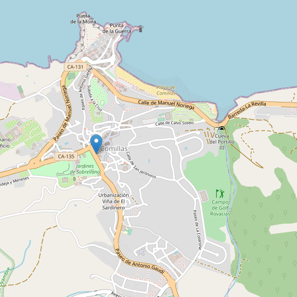 Mapa de taxi en Comillas Thumbnail