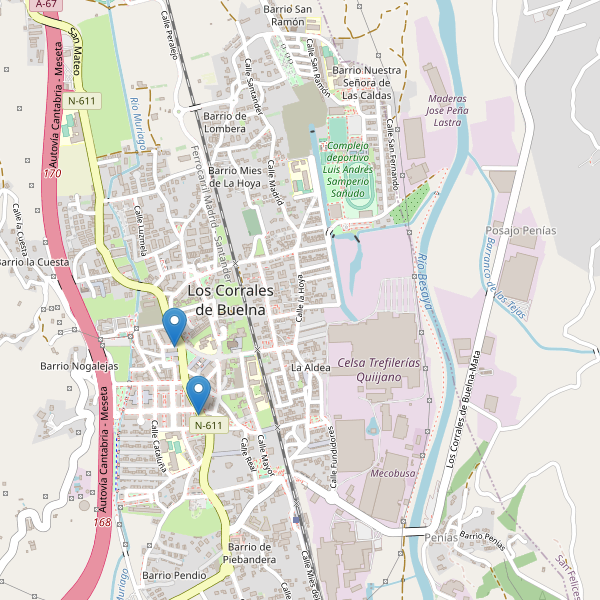 Mapa de taxi en Los Corrales de Buelna Thumbnail