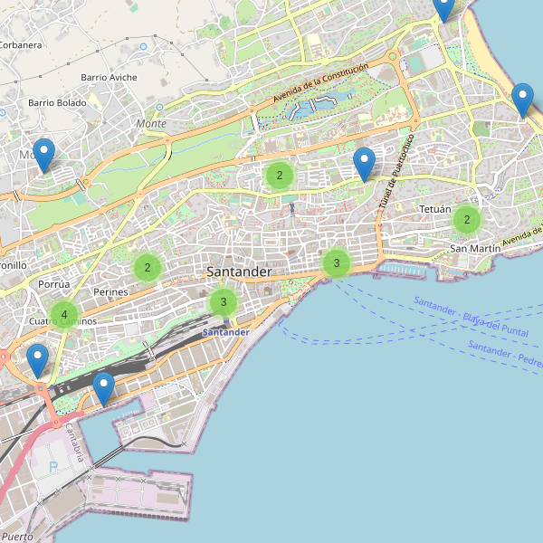 Mapa de taxi en Santander Thumbnail