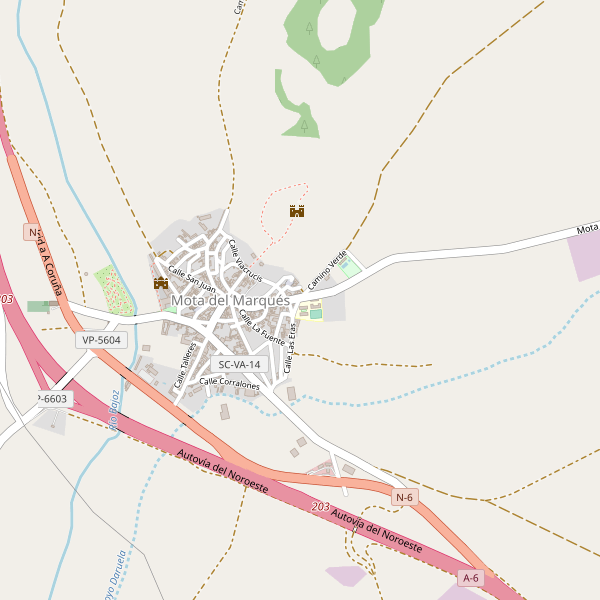 Mapa de hoteles en Mota del Marqués Thumbnail