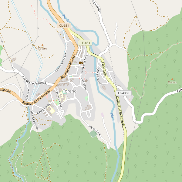 Mapa de hoteles en Toreno Thumbnail
