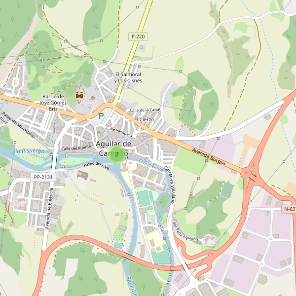 Mapa de aparcamientos-bicicletas en Aguilar de Campoo Thumbnail