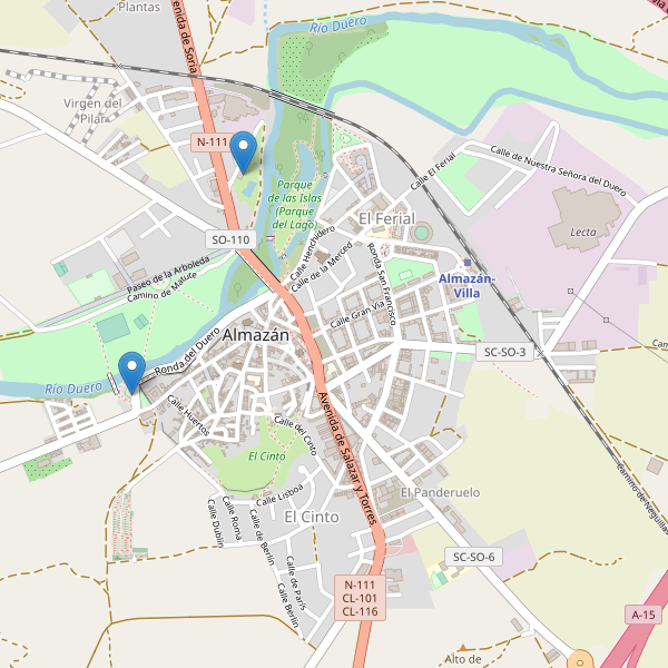 Mapa de aparcamientos-bicicletas en Almazán Thumbnail