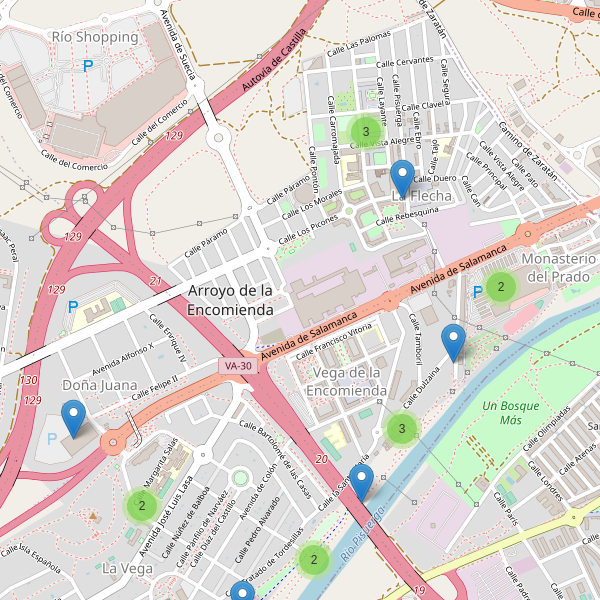 Mapa de aparcamientos-bicicletas en Arroyo de la Encomienda Thumbnail