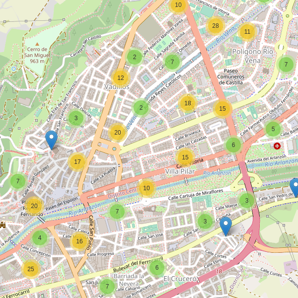 Mapa de aparcamientos-bicicletas en Burgos Thumbnail