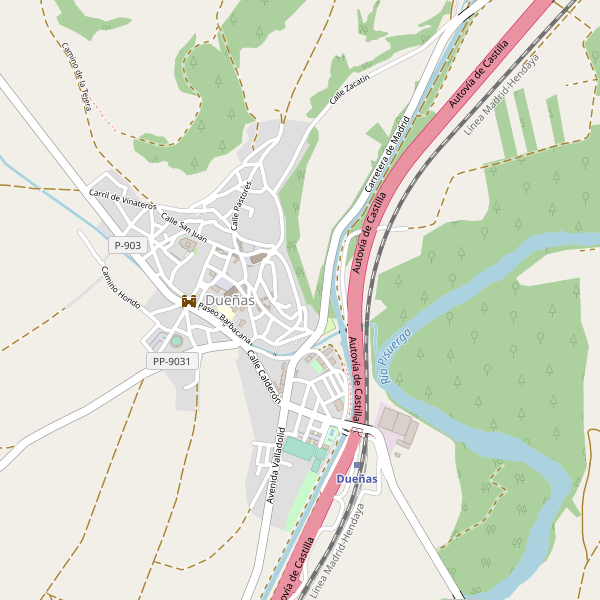 Mapa de aparcamientos-bicicletas en Dueñas Thumbnail