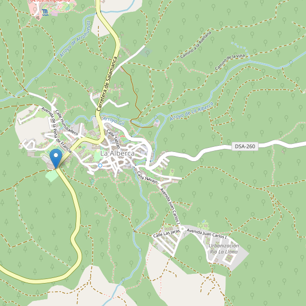 Mapa de aparcamientos-bicicletas en La Alberca Thumbnail