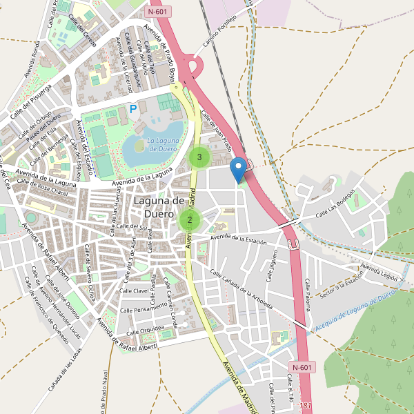 Mapa de aparcamientos-bicicletas en Laguna de Duero Thumbnail