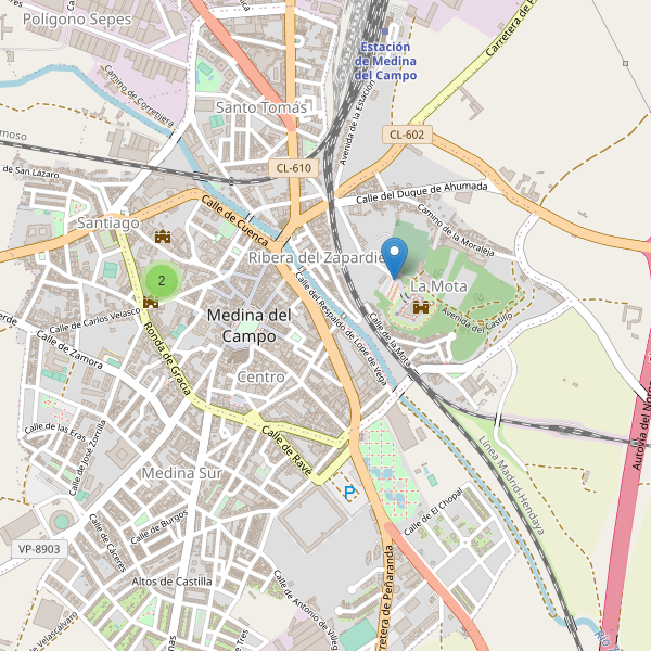 Mapa de aparcamientos-bicicletas en Medina del Campo Thumbnail