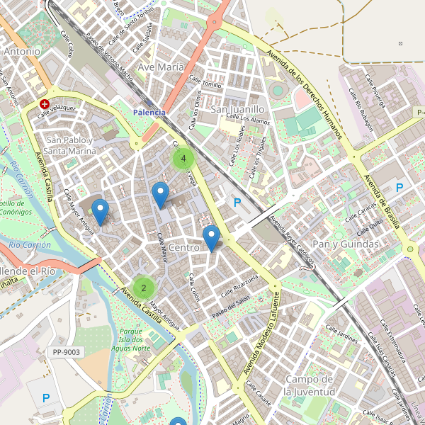 Mapa de aparcamientos-bicicletas en Palencia Thumbnail