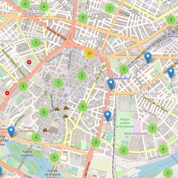 Mapa de aparcamientos-bicicletas en Salamanca Thumbnail