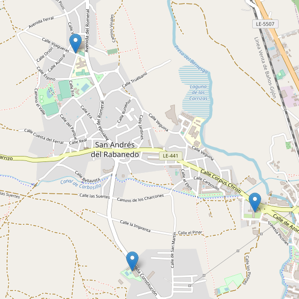 Mapa de aparcamientos-bicicletas en San Andrés del Rabanedo Thumbnail