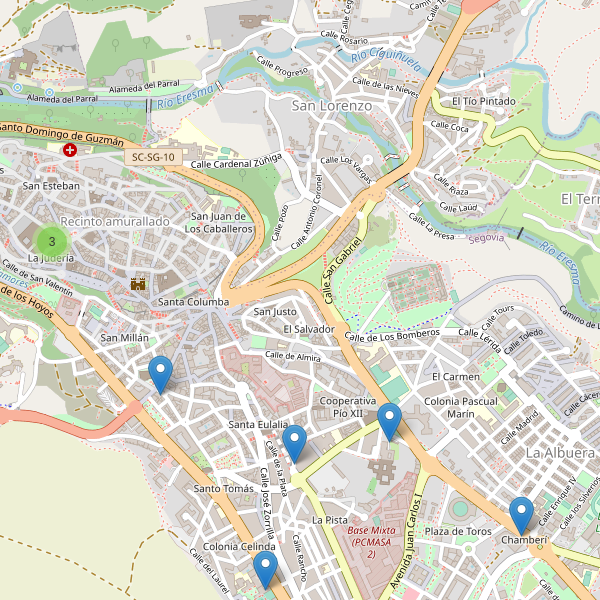 Mapa de aparcamientos-bicicletas en Segovia Thumbnail