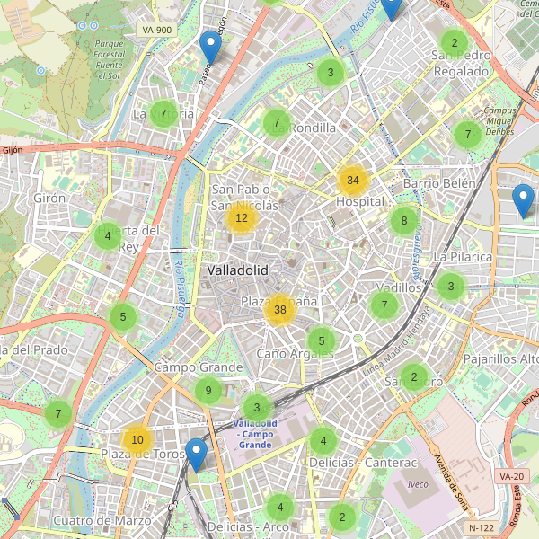 Mapa de aparcamientos-bicicletas en Valladolid Thumbnail