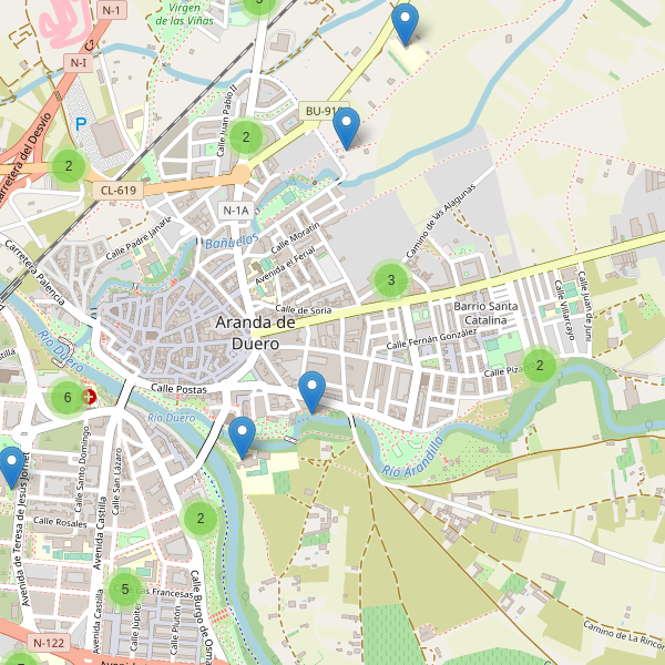 Thumbnail Mapa de aparcamientos en Aranda de Duero