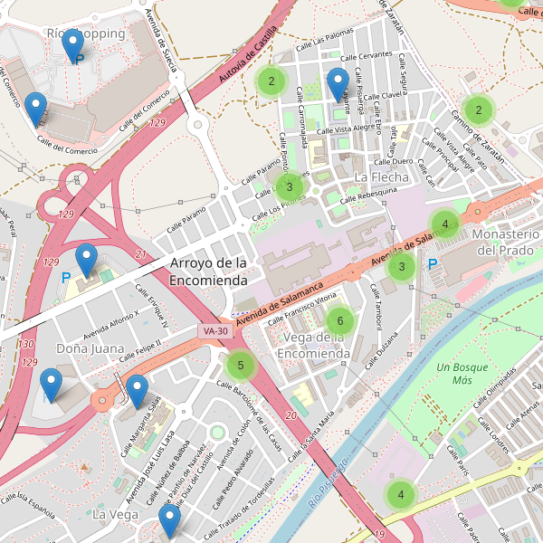 Thumbnail Mapa de aparcamientos en Arroyo de la Encomienda