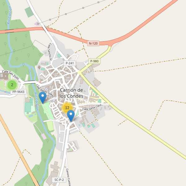 Thumbnail Mapa de aparcamientos en Carrión de los Condes