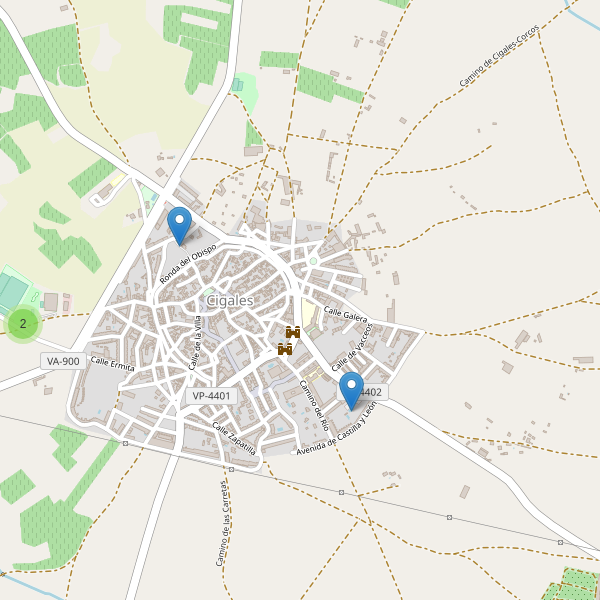 Thumbnail Mapa de aparcamientos en Cigales