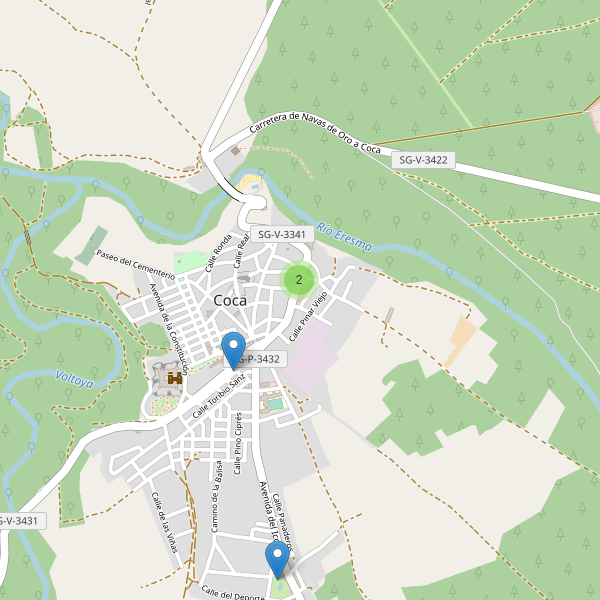 Thumbnail Mapa de aparcamientos en Coca