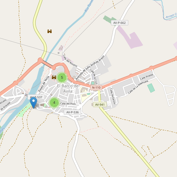 Thumbnail Mapa de aparcamientos en El Barco de Ávila