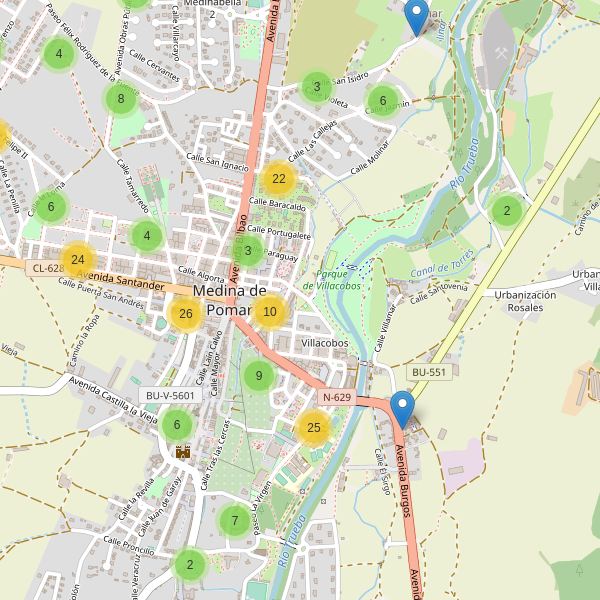 Thumbnail Mapa de aparcamientos en Medina de Pomar