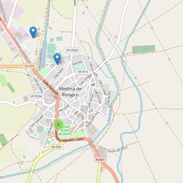 Thumbnail Mapa de aparcamientos en Medina de Rioseco