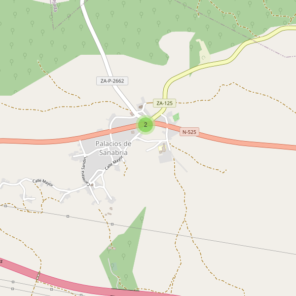 Mapa de aparcamientos en Palacios de Sanabria Thumbnail