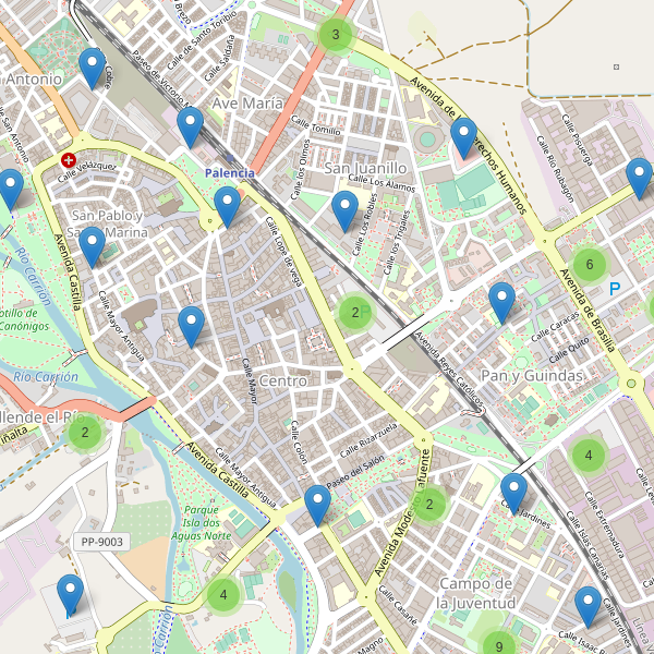 Thumbnail Mapa de aparcamientos en Palencia