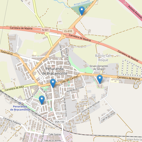 Thumbnail Mapa de aparcamientos en Peñaranda de Bracamonte