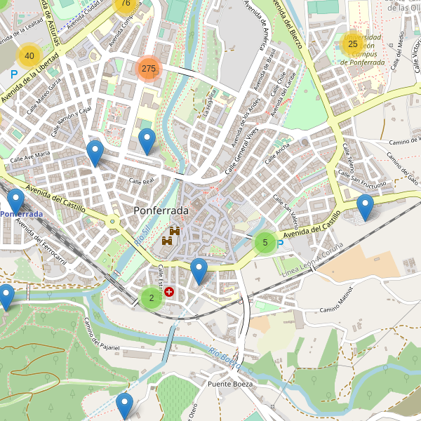 Thumbnail Mapa de aparcamientos en Ponferrada