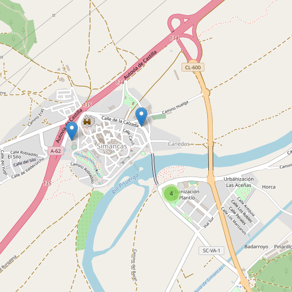 Thumbnail Mapa de aparcamientos en Simancas