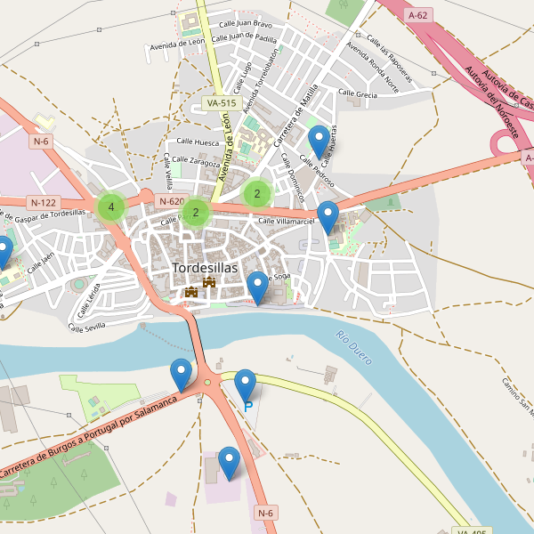 Thumbnail Mapa de aparcamientos en Tordesillas