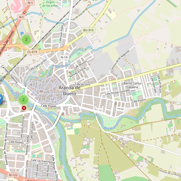 Mapa de aseos en Aranda de Duero Thumbnail