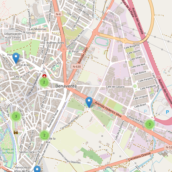 Mapa de aseos en Benavente Thumbnail